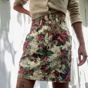 Vintage Rampage denim floral skirt